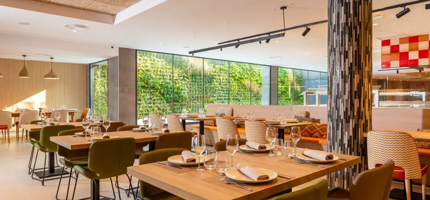 Dining Hall view of L'Azure Hotel Girona, Spain